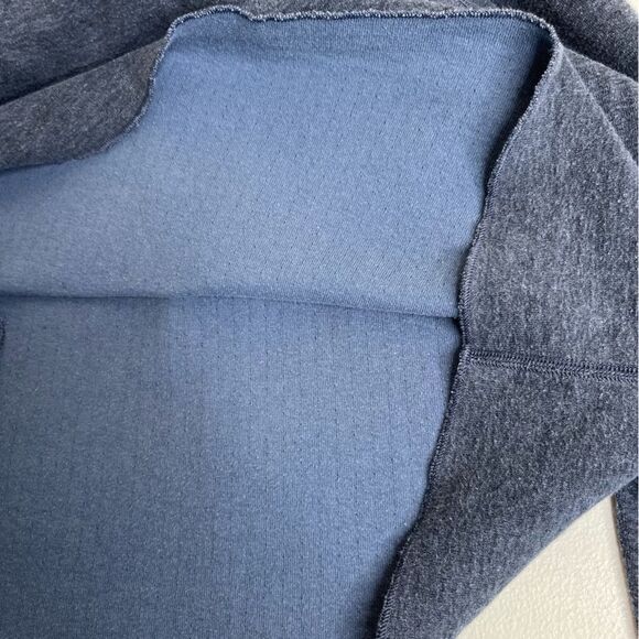 Vintage LL Bean Double Layer Wool Blend Crew Neck Blue Gray Shirt Men Medium - Picture 5 of 13